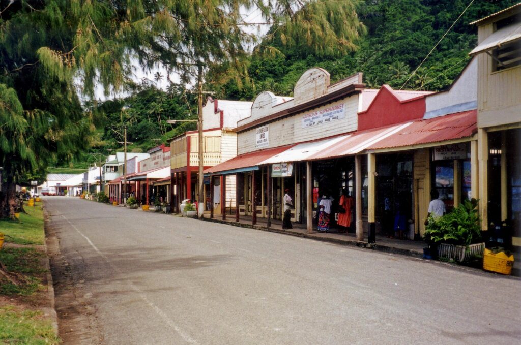 Beach Street de Levuka, ciudad Patrimonio de la Humanidad en Fiyi