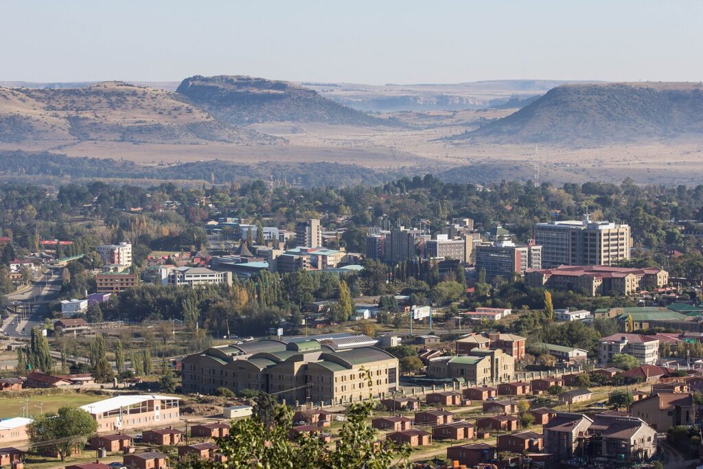 Vista de Maseru, la capital de Lesoto